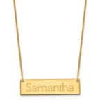14k Yellow Gold Small Name Bar Necklace