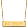 Sterling Silver/Gold-plated Large Name Bar Necklace