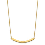 Sterling Silver/Gold-plated Curved Bar Necklace