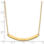 Sterling Silver/Gold-plated Curved Bar Necklace