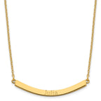 Sterling Silver/Gold-plated Curved Bar Necklace
