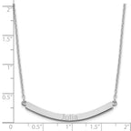 Sterling Silver/Rose-plated Curved Bar Necklace