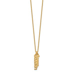 Sterling Silver/Gold-plated Brushed 3 Name Charm Necklace