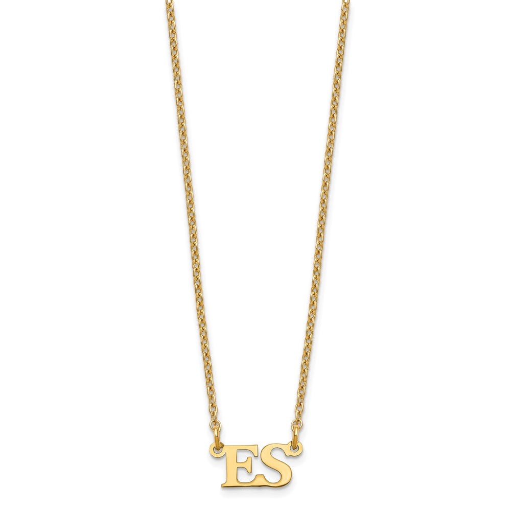 Sterling Silver/Gold-plated Small Initials Necklace