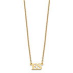 Sterling Silver/Gold-plated Small Initials Necklace