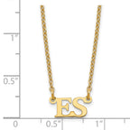 Sterling Silver/Gold-plated Small Initials Necklace