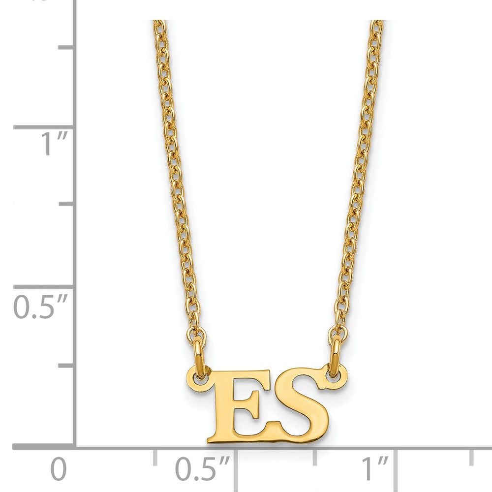 Sterling Silver/Gold-plated Small Initials Necklace