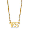 Sterling Silver/Gold-plated Small Initials Necklace