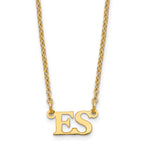 Sterling Silver/Gold-plated Small Initials Necklace