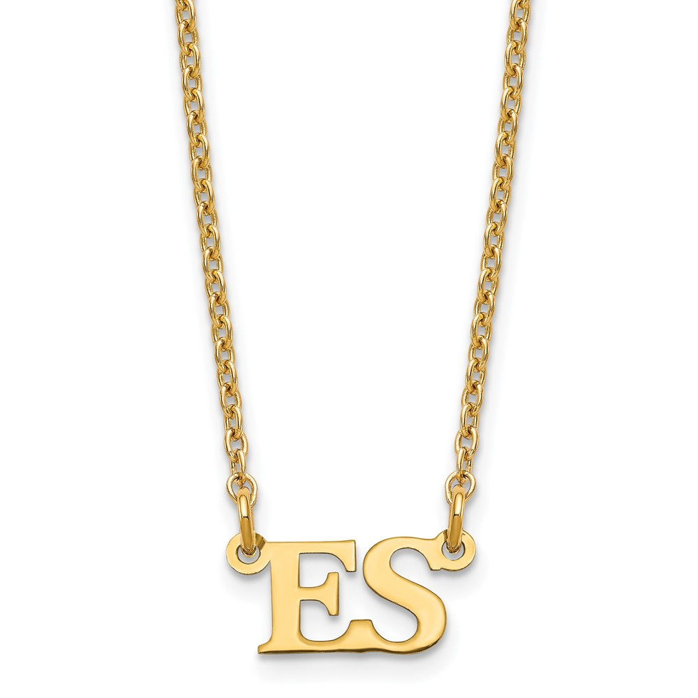 Sterling Silver/Gold-plated Small Initials Necklace