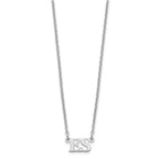 Sterling Silver/Rhodium-plated Small Initials Necklace
