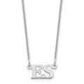 10k White Gold Small Initials Necklace