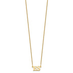 14k Yellow Gold Small Initials Necklace
