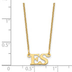 14k Yellow Gold Small Initials Necklace