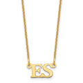 14k Yellow Gold Small Initials Necklace