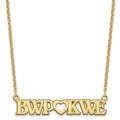 Sterling Silver/Gold-plated Couple's Monogram and Heart Necklace