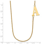 Sterling Silver/Gold-plated Large Offset Initial Necklace