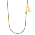 Sterling Silver/Gold-plated Large Offset Initial Necklace