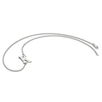 14k White Gold Large Offset Initial Necklace