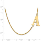 14k Yellow Gold Large Offset Initial Necklace