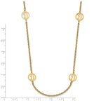 Sterling Silver/Gold-plated Brushed Initial Station Necklace