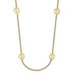 Sterling Silver/Gold-plated Brushed Initial Station Necklace