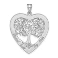14KW Heart Family Tree Pendant
