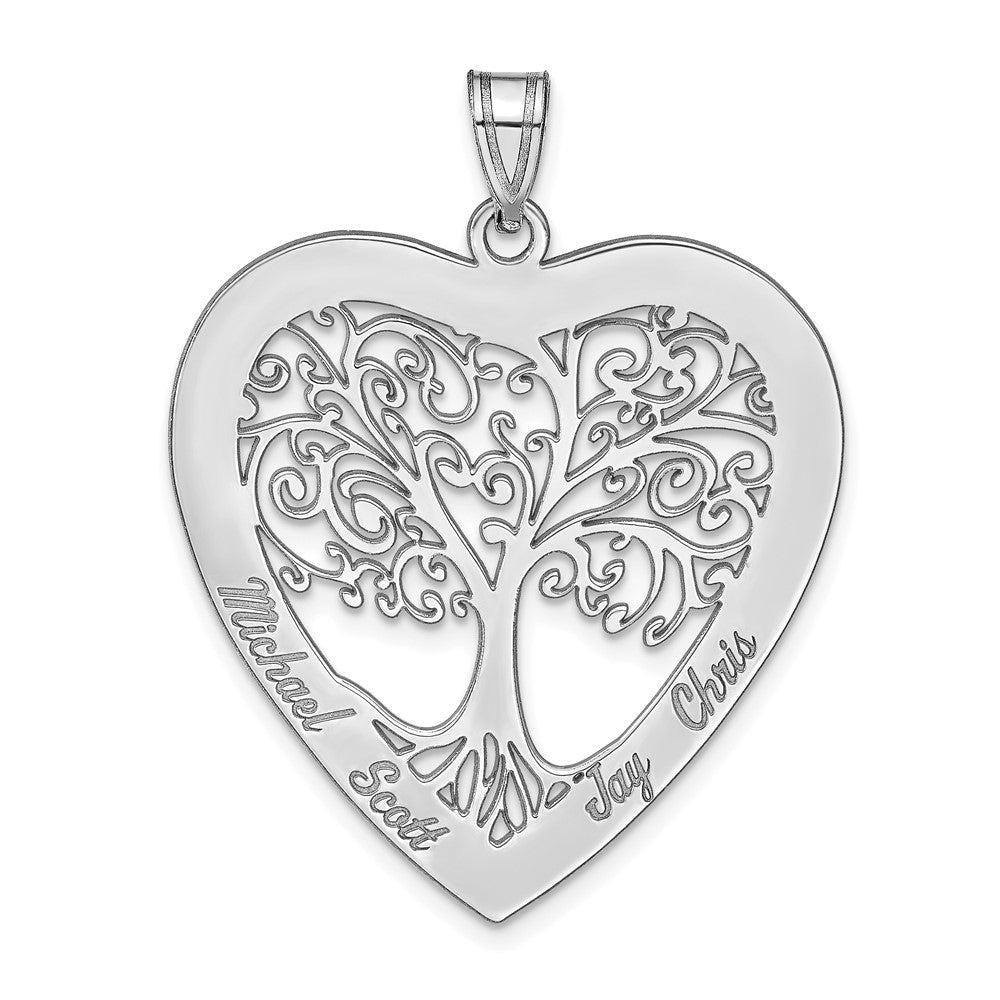 14KW Heart Family Tree Pendant