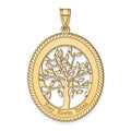 14KY Oval Family Tree Pendant
