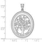 14KW Oval Family Tree Pendant
