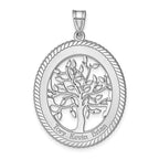 14KW Oval Family Tree Pendant