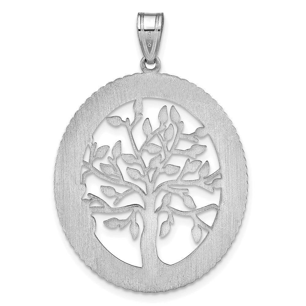 14KW Oval Family Tree Pendant