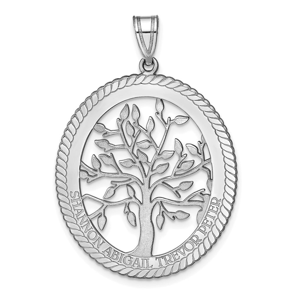 10KW Oval Family Tree Pendant