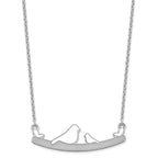 Sterling Silver/Rhodium-plated mom and Baby Bird Necklace