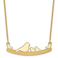 Sterling Silver/Gold-plated Mom and 2 Baby Birds Necklace