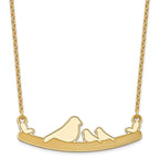 Sterling Silver/Gold-plated Mom and 2 Baby Birds Necklace