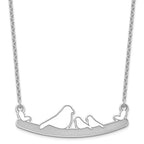 Sterling Silver/Rhodium-plated Mom and 2 Baby Birds Necklace