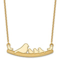Sterling Silver/Gold-plated Mom and 3 Baby Birds Necklace