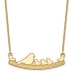 Sterling Silver/Gold-plated Mom and 3 Baby Birds Necklace
