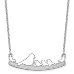 Sterling Silver/Rhodium-plated Mom and 3 Baby Birds Necklace