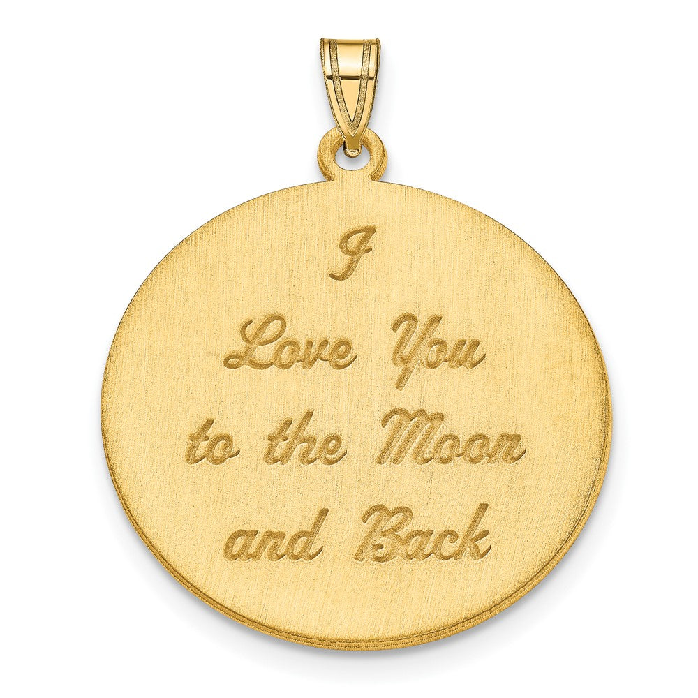 SS/Gold-plated Brushed I LOVE YOU TO THE MOON Pendant