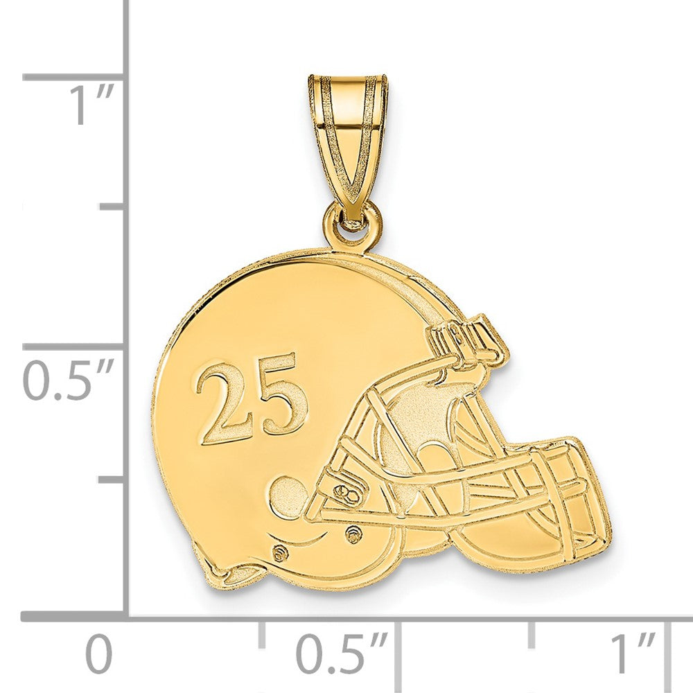 Sterling Silver/Gold-plated Personalized Football Helmet Pendant