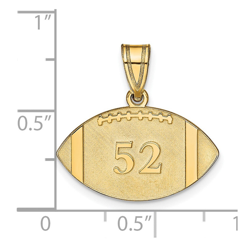 Sterling Silver/Gold-plated Personalized Football Pendant
