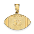 Sterling Silver/Gold-plated Personalized Football Pendant