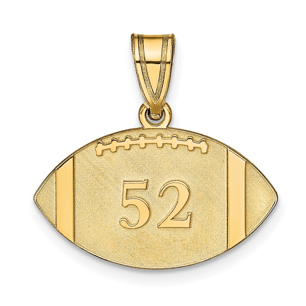 Sterling Silver/Gold-plated Personalized Football Pendant