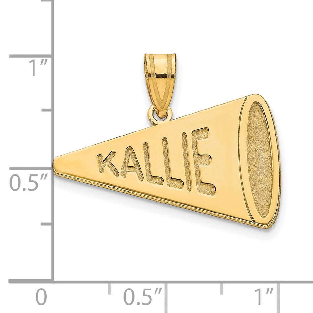 Sterling Silver/Gold-plated Personalized Megaphone Pendant