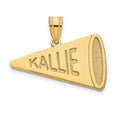 Sterling Silver/Gold-plated Personalized Megaphone Pendant