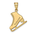 Sterling Silver/Gold-plated Personalized Ice Skate Pendant