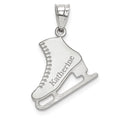 14k White Gold Personalized Ice Skate Pendant