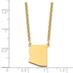 Sterling Silver/Gold-plated Arizona State Necklace